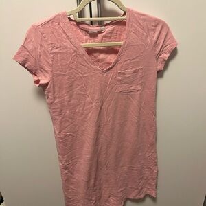 Gap Pink V-Neck Pocket Tee - Women